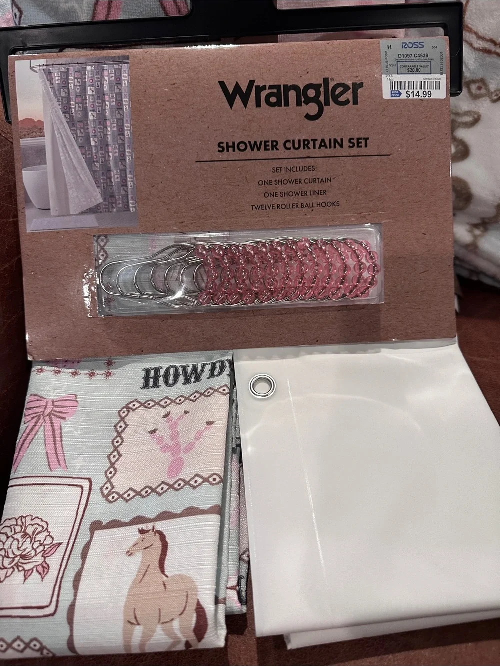 Wrangler Pink, Blue and Cream Western Horse Set